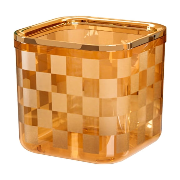 Elainilye Small Bathroom Trash Can, 1 Gallon Desktop Waste Basket, Plastic Trash Can for Living Room, Toilet, Bedroom, Office Trash Can, Orange