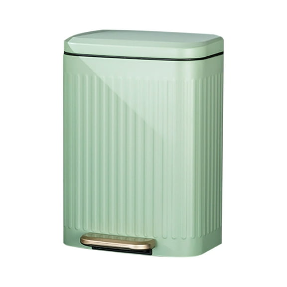 Gallickan Small Bathroom Trash Can with Lid, 2.8 Gallon Large Garbage Can for Cabinet Door, Plastic Waste Basket for Living Room, Toilet, Bedroom, Office Trash Can, Green