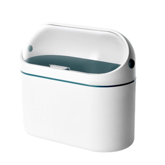 Elainilye Small Trash Can, 1.3 Gallon Mini Desktop Trash Can, Office Waste Basket, Plastic Trash Can for Living Room, Toilet, Bedroom, Garbage Bin, White