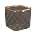 thumbnail image 1 of Elainilye Small Trash Can with Lid, 1 Gallon Mosaic Mini Trash Can, Waste Basket for Dormitory, Office, Plastic Trash Can for Living Room, Bathroom, White, 1 of 6