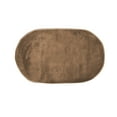 thumbnail image 1 of Elainilye Soft Shaggy Rug, Plush Velvet Fleece Bath Mat 16x31 Inches, Non-Slip Oval Floor Rug with Latex Backing for Bedroom, Bathroom,Khaki, 1 of 8