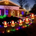 thumbnail image 1 of Elainilye Solar Christmas Light 13 Inches Santa Claus Garden Decor Outdoor Waterproof Automatic On/Off for Courtyard Pond Walkway Holiday Decoration, 1 of 9