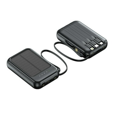 Elainilye Solar Power Bank, 20000mAh Outdoor Charger, Camping Portable Backup with Cables