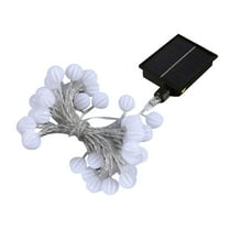 Elainilye Solar String Lights, 10ft 20 LED Outdoor Patio Decor with 8 Lighting Modes Waterproof Battery Backup Garden Fence Balcony Ambience Setting, white