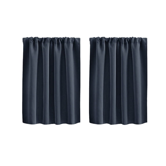 Elainilye Solid Color Curtains for Living Room, Blackout Short Curtains for Bedroom and Kitchen, 76 x 92 Inch Partition Curtains with Rod Pocket