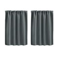 thumbnail image 1 of Elainilye Solid Color Curtains for Living Room, Blackout Short Curtains for Bedroom and Kitchen, 76 x 92 Inch Partition Curtains with Rod Pocket, 1 of 4