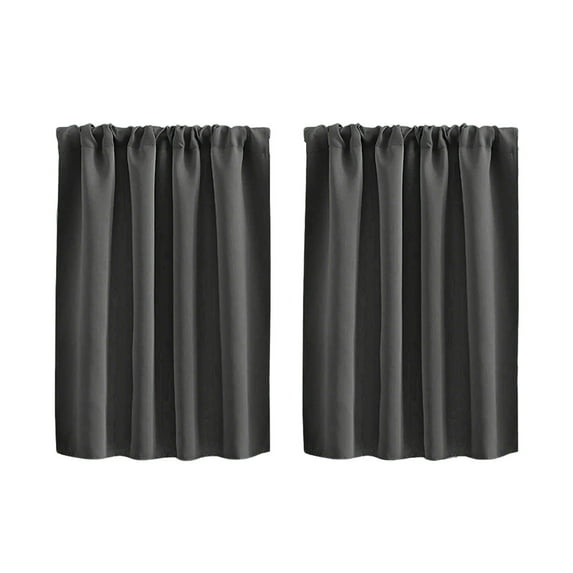 Elainilye Solid Color Curtains for Living Room, Blackout Short Curtains for Bedroom and Kitchen, 76 x 92 Inch Partition Curtains with Rod Pocket