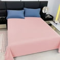 thumbnail image 1 of Elainilye Solid Tone Flat Cotton Bed Sheet, Plain Simple Bedding Cover Layer, Essential Textile Solution for Dormitory Setup, Household Use, Room Refreshing, 1 of 6