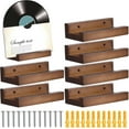 thumbnail image 1 of Elainilye Solid Wood Record Shelf, Wall Mounted Vinyl Album Display, Book Storage Rack for Living Room Media Organization, 1 of 9