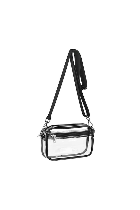 Stadium Approved Clear Bag, PVC Cosmetic Pouch, Transparent Purse for Events, Concerts, Travel