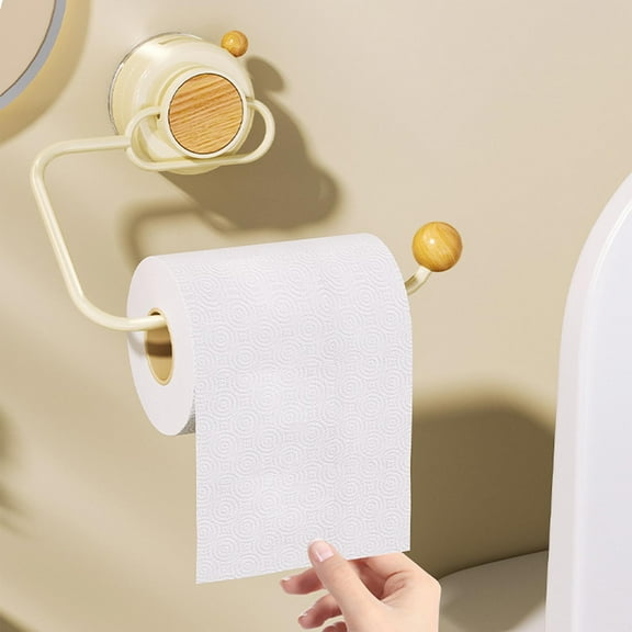 Elainilye Stainless Steel Heavy Duty Toilet Paper Holder, Wall-Mounted Bathroom Tissue Roll Rack, No Drill Suction Cup Paper Towel Holder for Shower, Vanity, Toilet Area