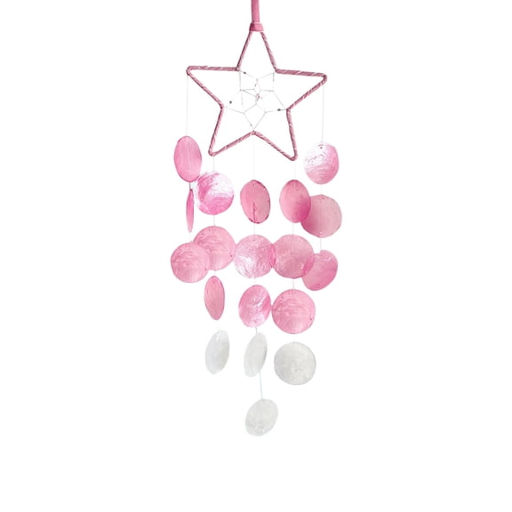 Elainilye Star Seashell Wind Chime Dream Catcher Wall Hanging, Bohemian Bedroom Living Room Decor, Outdoor Garden Patio Decoration, Gift for Women