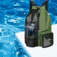 thumbnail image 1 of Elainilye Swim Mesh Backpack, Drawstring Gym Bag for Men/Women - Mesh Beach Swim Bags Sports Backpack with Wet Pocket&Shoe Compartment, Green, 1 of 7