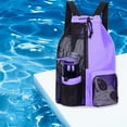 thumbnail image 1 of Elainilye Swim Mesh Backpack, Drawstring Gym Bag for Men/Women - Mesh Beach Swim Bags Sports Backpack with Wet Pocket&Shoe Compartment, Purple, 1 of 7