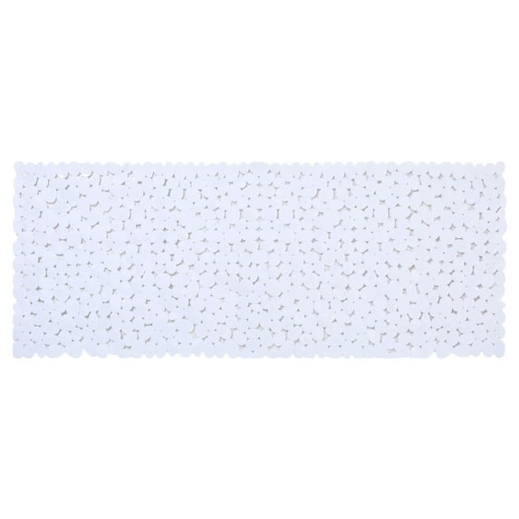 Elainilye Swimming Pool Bathroom Non Slip Mat, Bath Shower Mat, Extra Large Pebble Bathtub Mat, For Kids, Elderly,White