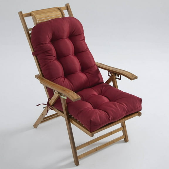 Elainilye Thickened Recliner Cushion, Non-slip Soft Outdoor Chaise Lounge Cushion, Double-sided Sunproof Garden and Patio Rocking Chair Pad, Nap Chair Beach Recliner Furniture Cushion