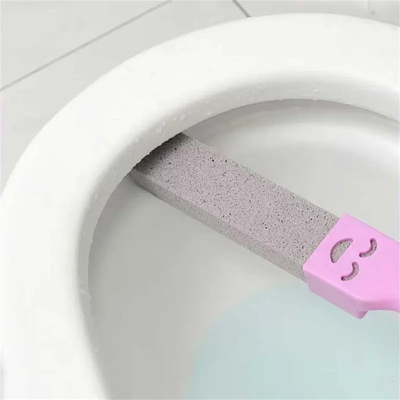 Elainilye Toilet Bowl Brush, Extra Long Handle Scrub Brush Rust Lime Scale Remover Tool Pool Shower Tile Grout Scouring Stone Stain Eraser​​, B