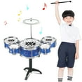 thumbnail image 1 of Elainilye Toys for Winter,Toddler Drum Kit Kids Toys Jazz Drum Set 5 Drums with Stools Mini Band Set Musical Instrument Toys Birthday Gifts for Beginner Boys Girls, 1 of 6