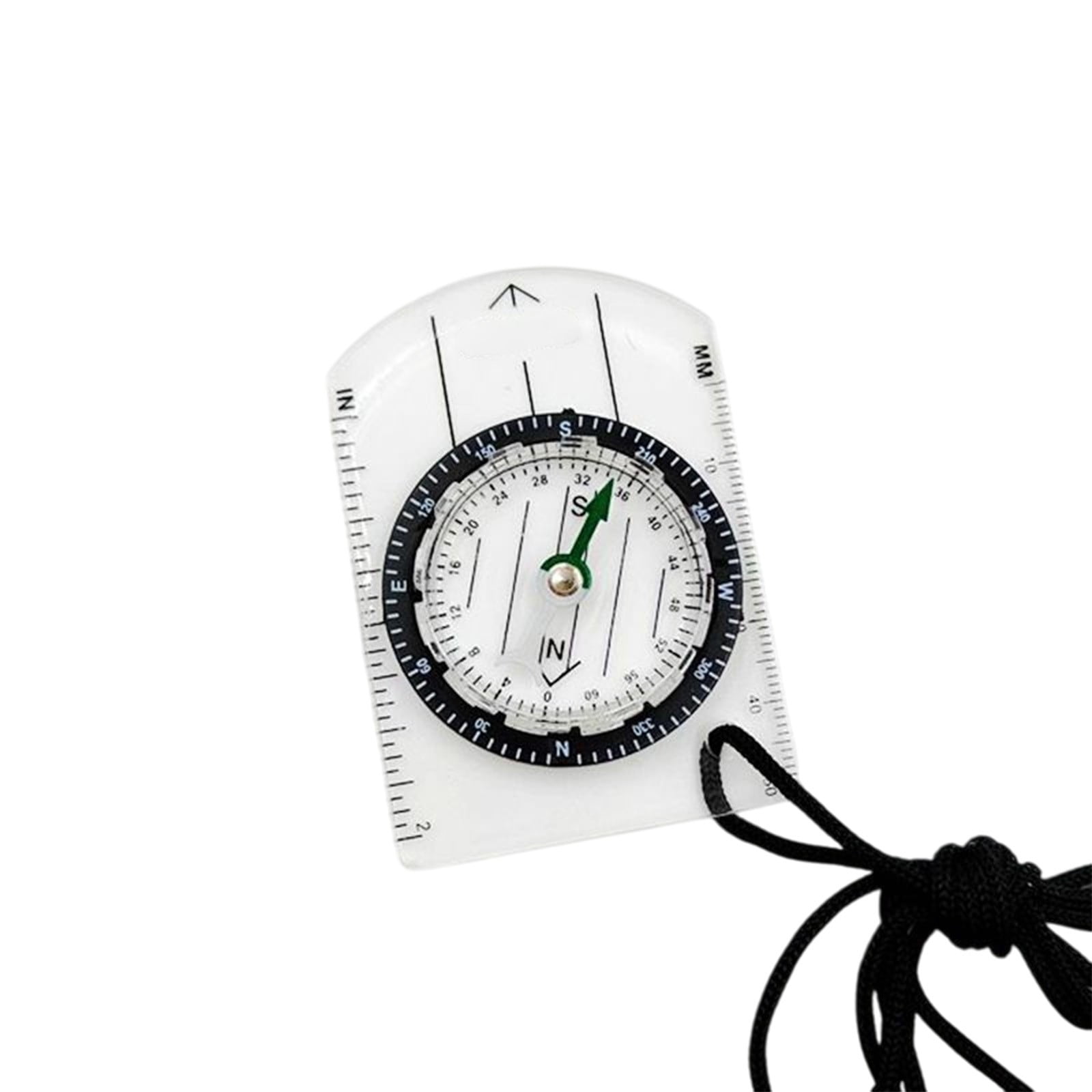 Elainilye Transparent Acrylic Compassed Map Scale, Mini Lanyard Pointer ...