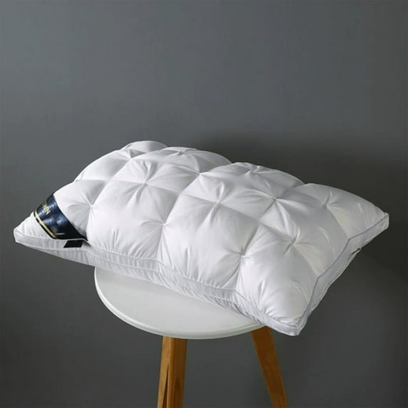 Elainilye Twisted Down Feather Pillow, 29x19 Inches White Hotel Quality Pillow for Back and Side Sleepers, Washable Cool Bedding Pillow with Neck Support