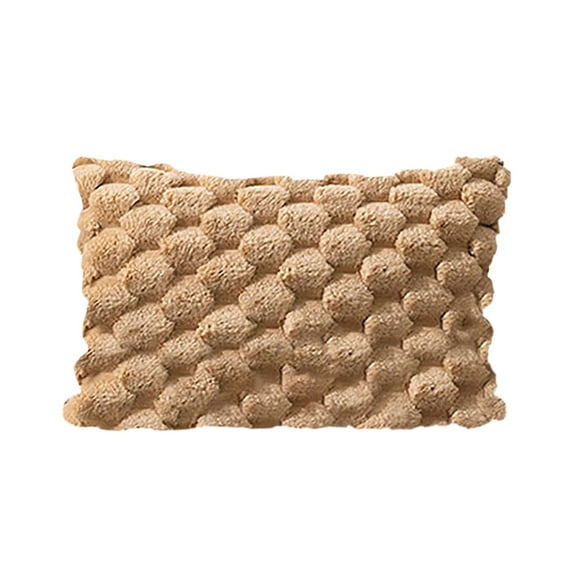 Elainilye Velvet Weaving Snowflake Solid Color Pillow, Lumbar Support Cushion for Bedside Application, Office Sofa Pillow for Comfort, Decorative Furniture Enhancement