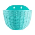 thumbnail image 1 of Elainilye Wall Mounted Planter Plastic Half Round Rattan Texture Large Flower Pot for Garden Patio Balcony Indoor Decor, 1 of 1