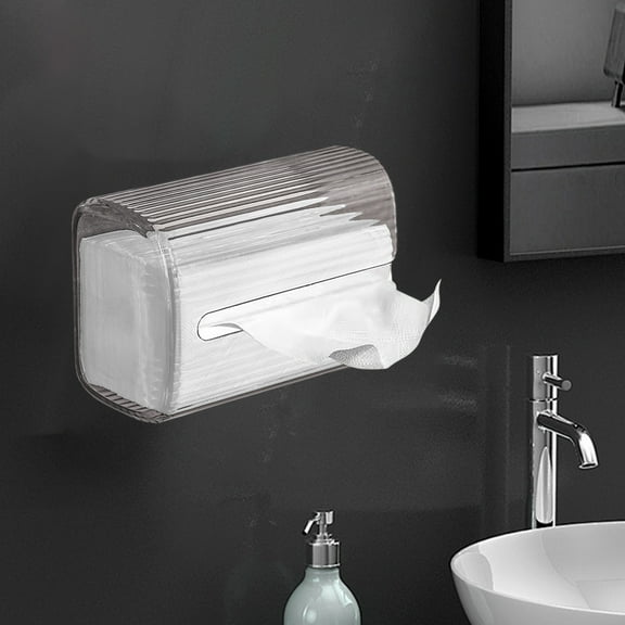 Elainilye Wall Mounted Wipes Dispenser, Tissue Box Holder, Wet Towel Stand Paper Towel Storage Box Wet Towel Dispenser, Plastic Wipes Container for Bathroom, Kitchen, Living Room