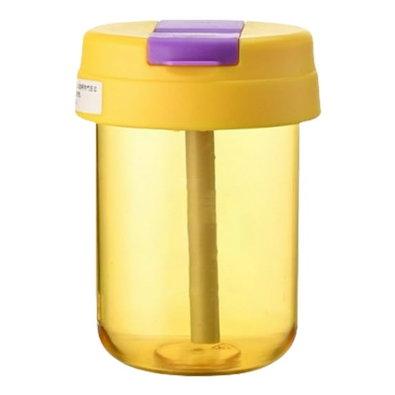 Elainilye Water Bottle, Straw Cup, Leak Proof Drink Container, Mini Portable Sports Cup, Travel Tumbler, Backpack Friendly School Bottle, BPA Free Plastic, Yellow