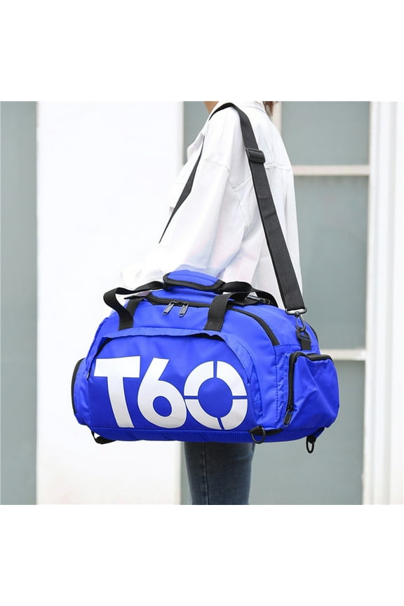 Waterproof Multifunctional Gym Backpack, Large-Capacity Nylon Duffel for Football/Swimming Gear, Travel Bag with Separate Compartments for Sports Equipment