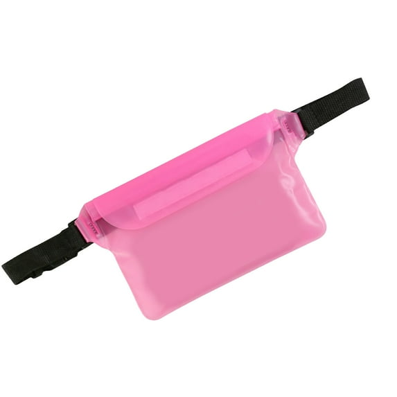 Elainilye Waterproof Pack, Beach Bags, Waterproof Pouch for Phone Passport Wallet Purse with Waist Strap, Waterproof Bags for Travel Beach Boating Pool Accessories, Pink