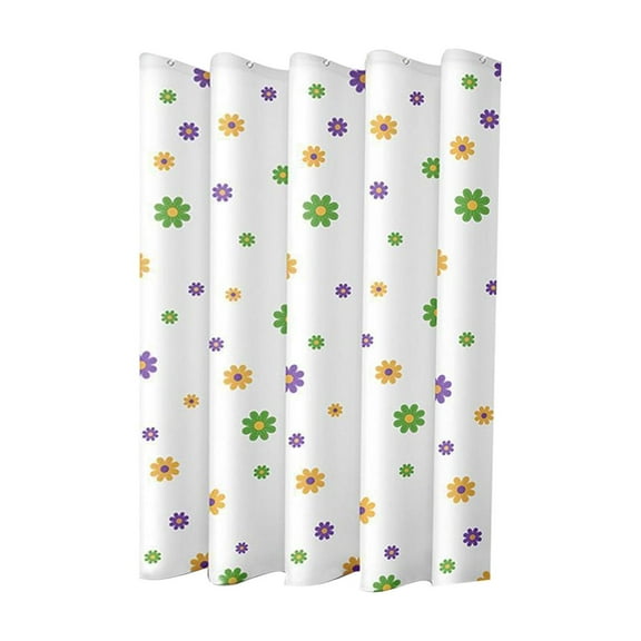 Elainilye Waterproof Shower Curtain, White EVA Bathroom Curtain with Hooks, Mold Resistant Shower Liner for Bathroom and Dorm