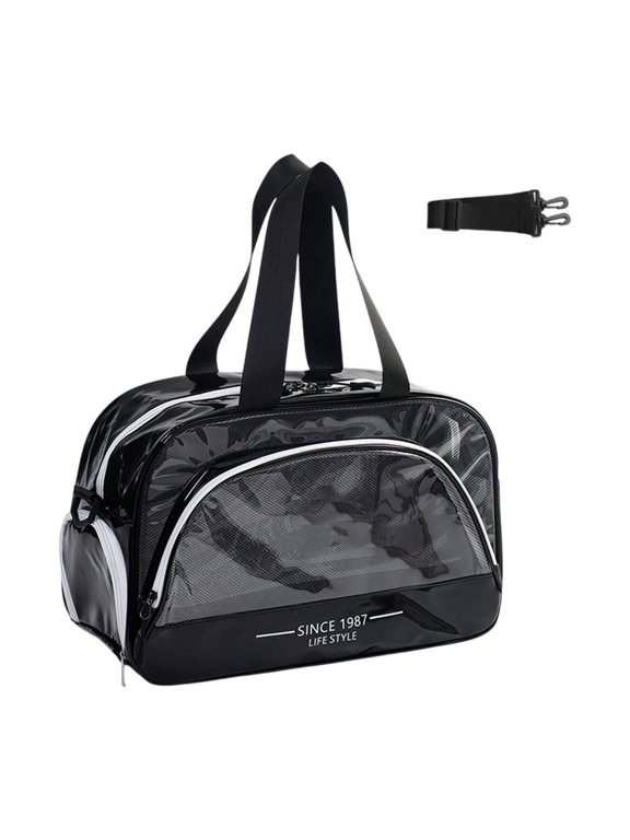 Elainilye Waterproof Swim Bag, Wet Dry Separated Toiletry Sports Backpack, Large Capacity Beach Pool Shower Storage with Diagonal Zipper for Travel Fitness