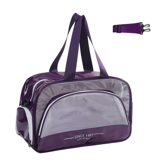 Elainilye Waterproof Swim Bag, Wet Dry Separated Toiletry Sports Backpack, Large Capacity Beach Pool Shower Storage with Diagonal Zipper for Travel Fitness