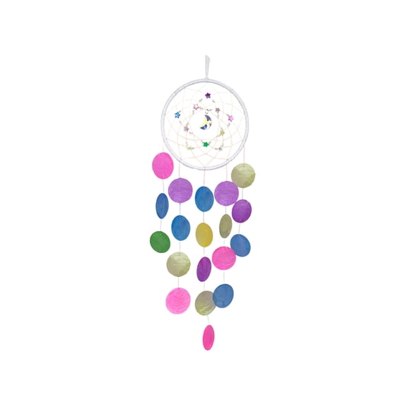 Elainilye Wind Chime Dreamcatcher Style with Sea Salt Shells Handmade Kit for Children DIY Craft Teacher's Day Gift Home Decoration