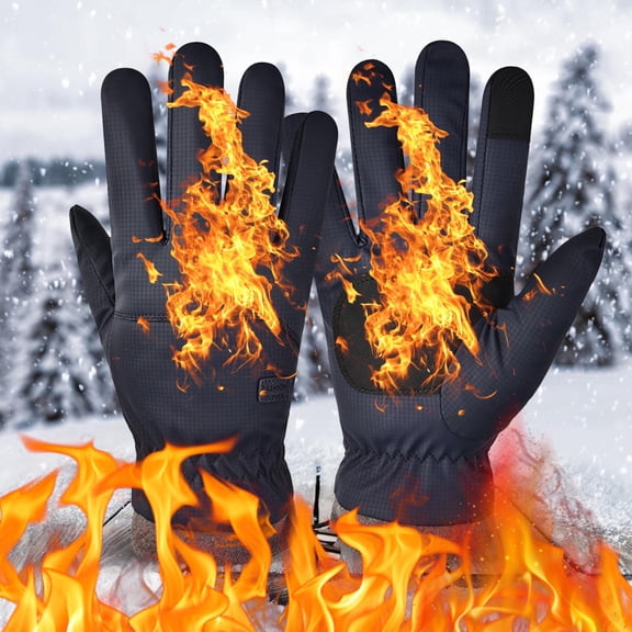 Elainilye Winter Gloves Outdoor Windproof Waterproof Warm with Touchscreen for Riding Sports and Cold Weather Activities