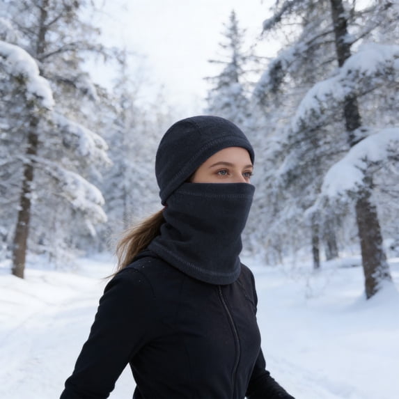 Elainilye Winter Neck Gaiter, Unisex Warm Fleece Face Cover Ear Protection for Cycling Skiing Outdoor Activities, Multi Functional Balaclava Hat