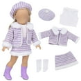 thumbnail image 1 of Elainilye Winter Outfit for 18in Doll Clothes Soft Plaid Coat Set with Beret Hat Girl Doll Winter Fashion Cozy Doll Wardrobe for Cold Weather, 1 of 9