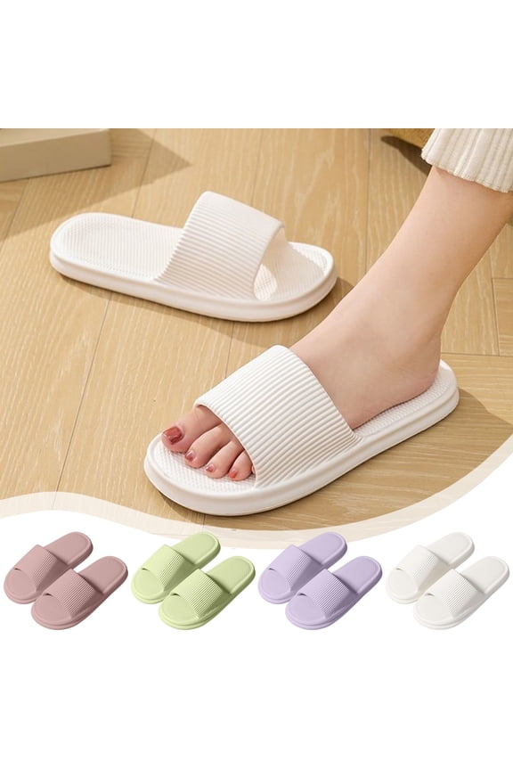 Women Men Summer Non Slip Slippers, Soft Shower Flip Flops, Shoes Indoor Slides, Pool Beach Sandals,Summer Fun Outside, Size:36-37,Green