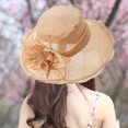 thumbnail image 1 of Elainilye Women's Sun Hat, Wide Brim Tea Party Hat, Breathable UV Protection Formal Hat for Outdoor Weddings, Beach, Garden Parties, Summer Events, Fashion Accessories, 1 of 5