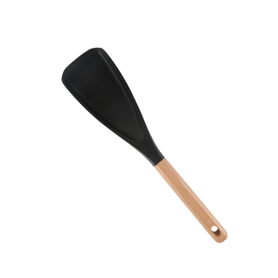 Elainilye Wooden Cooking Spoon 13.4 Inch, Nonstick Safe Mixing and Scraping Spoon with Wooden Handle for Kitchen Baking and Cooking, Utensil for Home