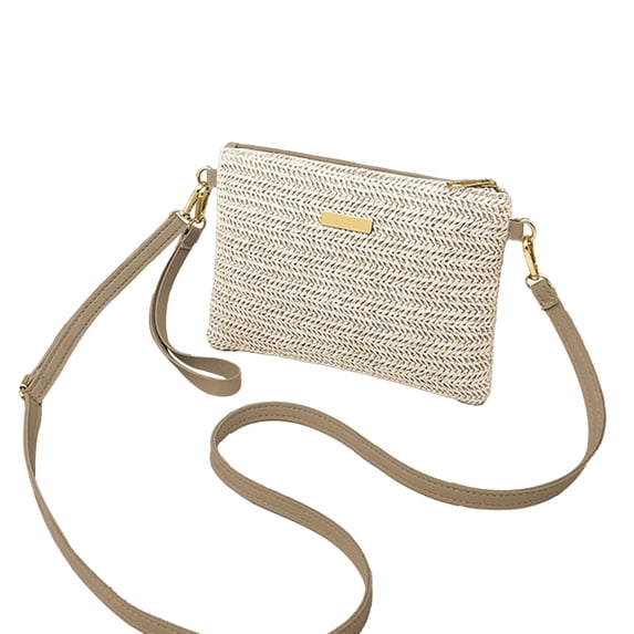 Elainilye Woven Straw Shoulder Bag Purse, Envelope Clutch Crossbody Handbag Design, Braided Fashion Accessory for Girls, Beach Outings, Casual Events