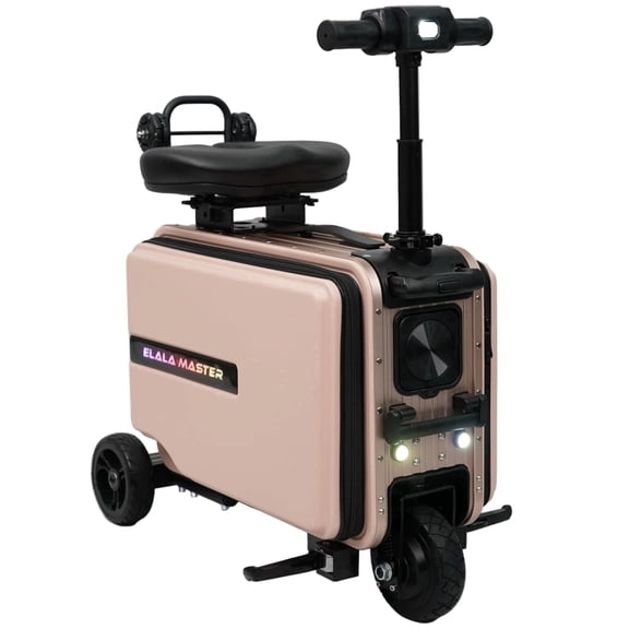 Elala Master Rideable Electric Suitcase, FAA & TSA Approved Under 100Wh – Motorized Carry-On Smart Luggage for Adults (Pink)
