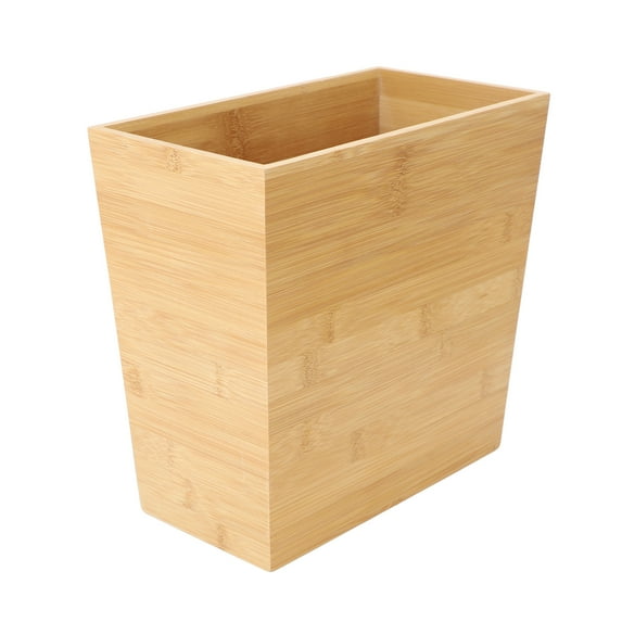 Elama 10.5 x 5.75 Inch Rectangle Bamboo Waste Basket