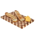 thumbnail image 1 of Elama 16x10 Checkerboard Acacia Wood and Rubber Wood Serving and Cutting Board Butcher Block, 1 of 5