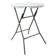 thumbnail image 1 of Elama 31 Inch Plastic Round Folding Bar Table/Dinner Table in White, 1 of 5
