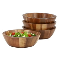 Elama 4 Piece Acacia Wood 7 Inch Bowl Set