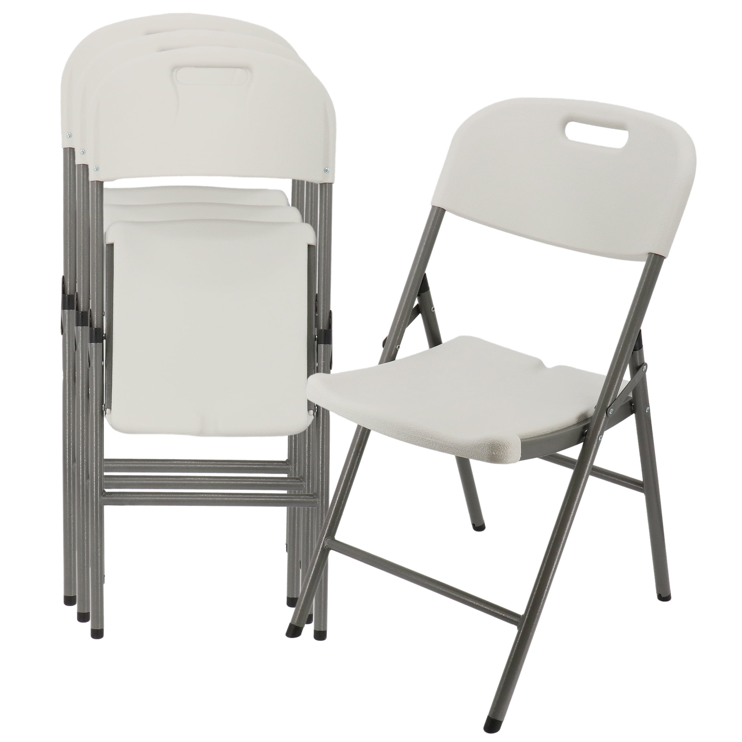 Elama 4 Piece Indoor and Outdoor Folding Dinner Chair Set
