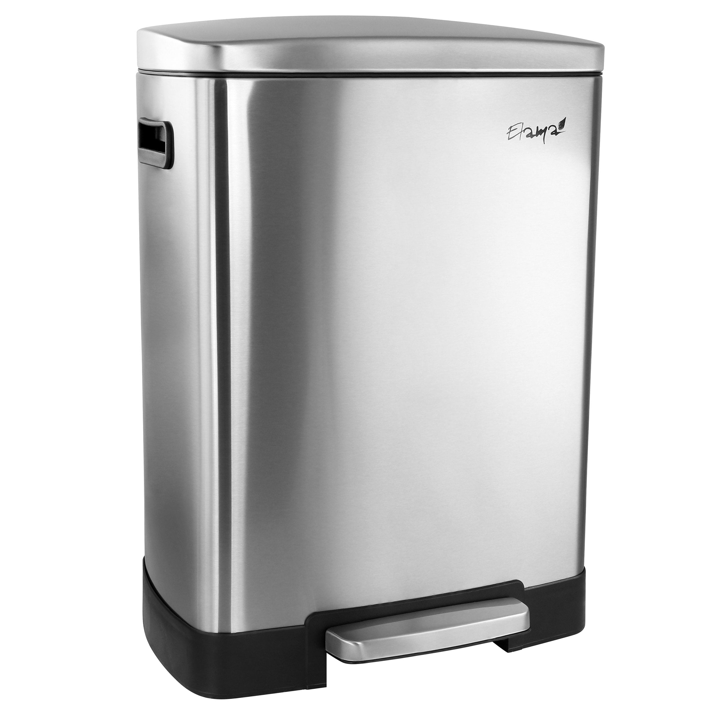 Elama 40 Liter 2 Compartment Large 10.6 Gallon Split Stainless Steel