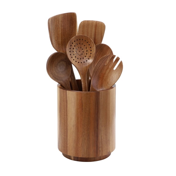 Elama 7 Piece Acacia Wood Kitchen Cooking Utensil Set
