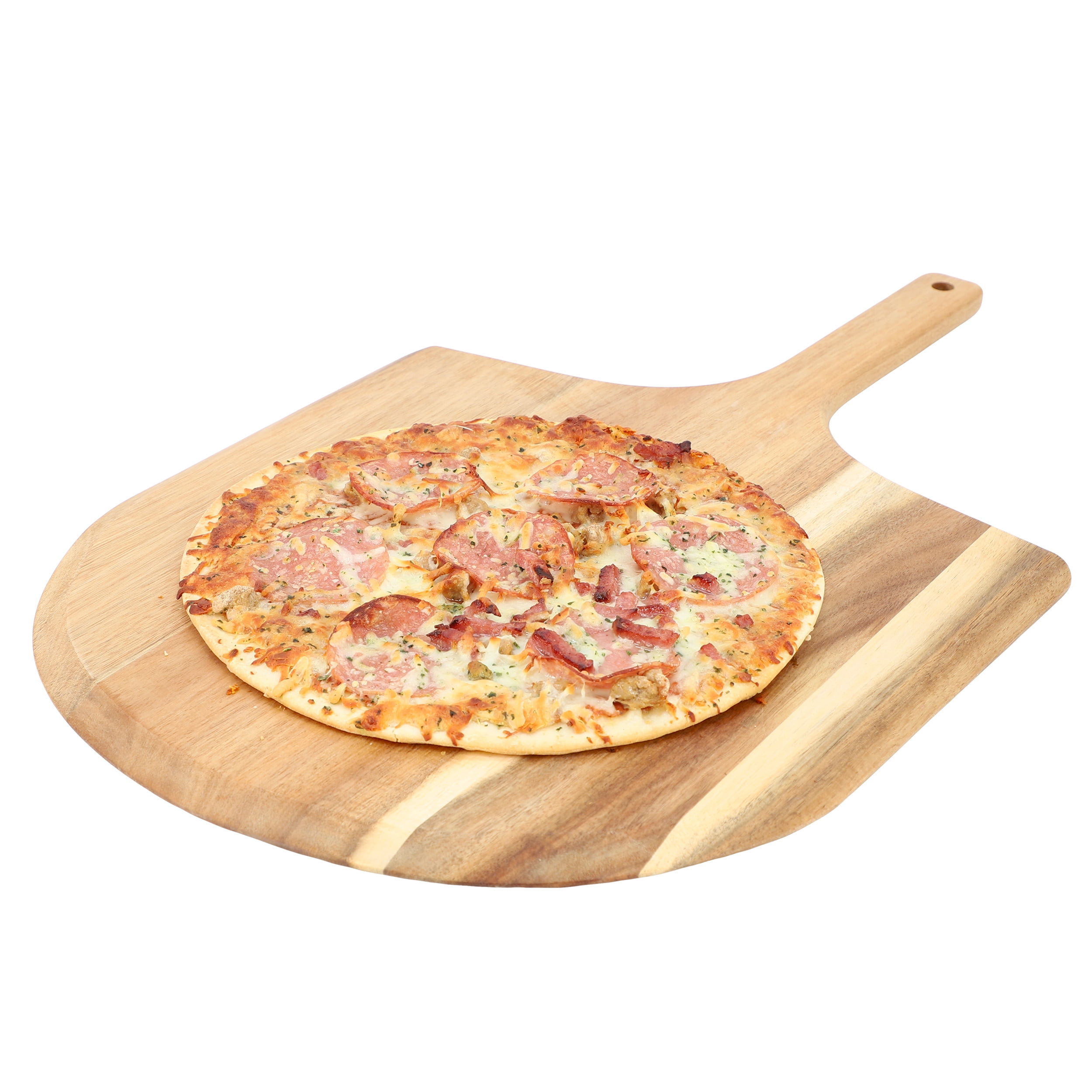 Elama Acacia Wood Pizza Peel and Serving Board